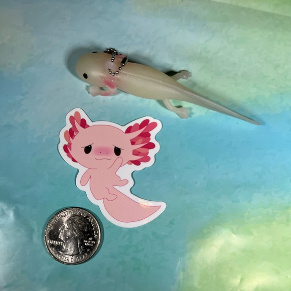 PigsAlotl Axolotl Crazy Trending WaterProof Single Decor Accent Sticker - Picture 3 of 3